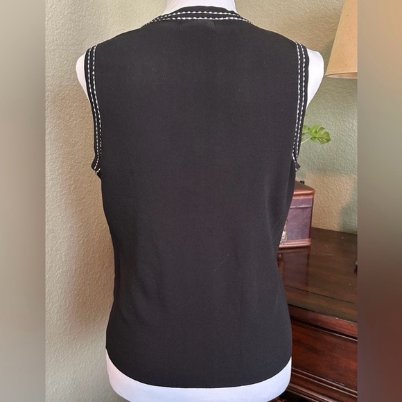 Grace Elements Black Knit Cardigan & Shell Set Contrast Stitching L - Picture 7 of 12